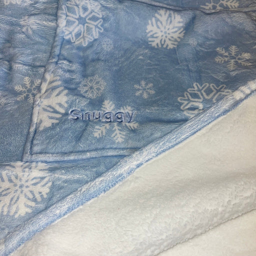 Snowflake Printed Adult Hooded Blanket