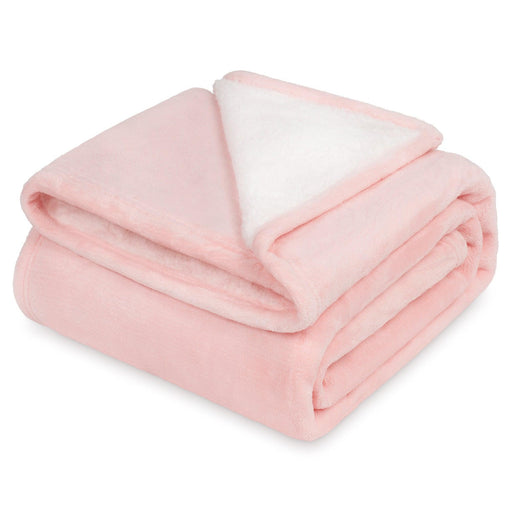 Snuggy Sherpa Fleece Blanket in Pink