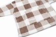 Brown Checkered Kids Lite Hoodie Blanket
