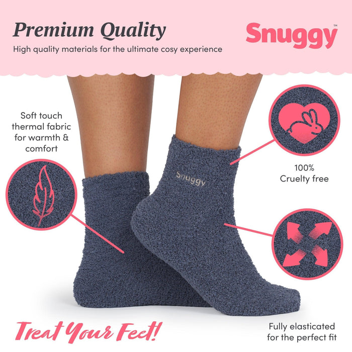 Grey Fluffy Slipper Socks
