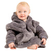 Grey Mini Fleece Hooded Blanket (0-4 Years)