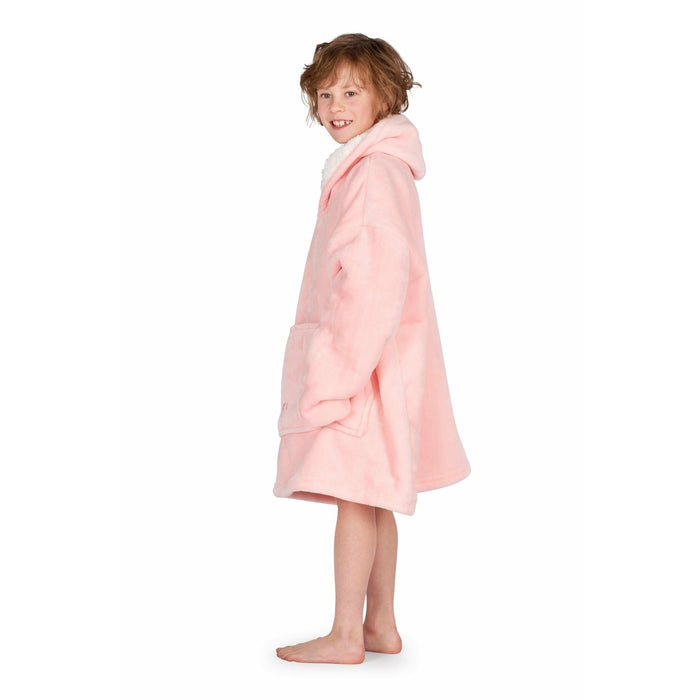 Kids Pink Hooded Blanket
