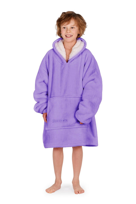 Kids Purple Hooded Blanket