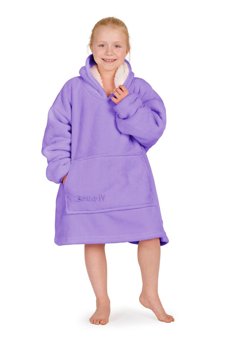 Kids Purple Hooded Blanket