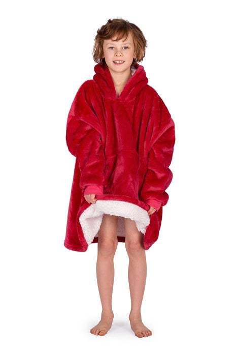 Kids Red Hooded Blanket
