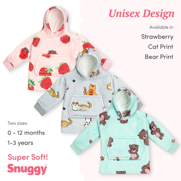 Strawberry Mini Fleece Hooded Blanket (0-4 Years)