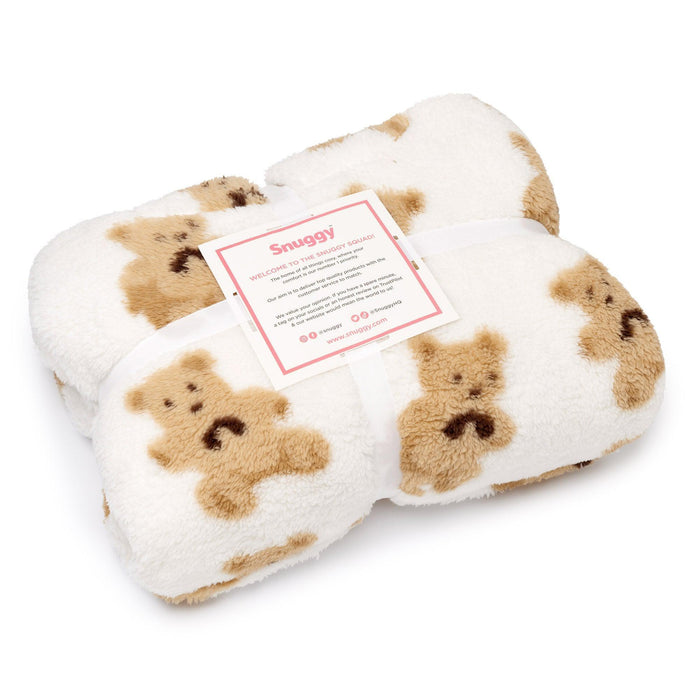 Teddy Bear Printed Adult Lite Hoodie Blanket
