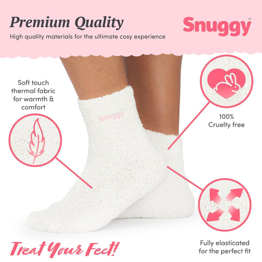 White Fluffy Slipper Socks
