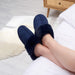 *Without Box* Navy Suede Mule Fluffy Slippers