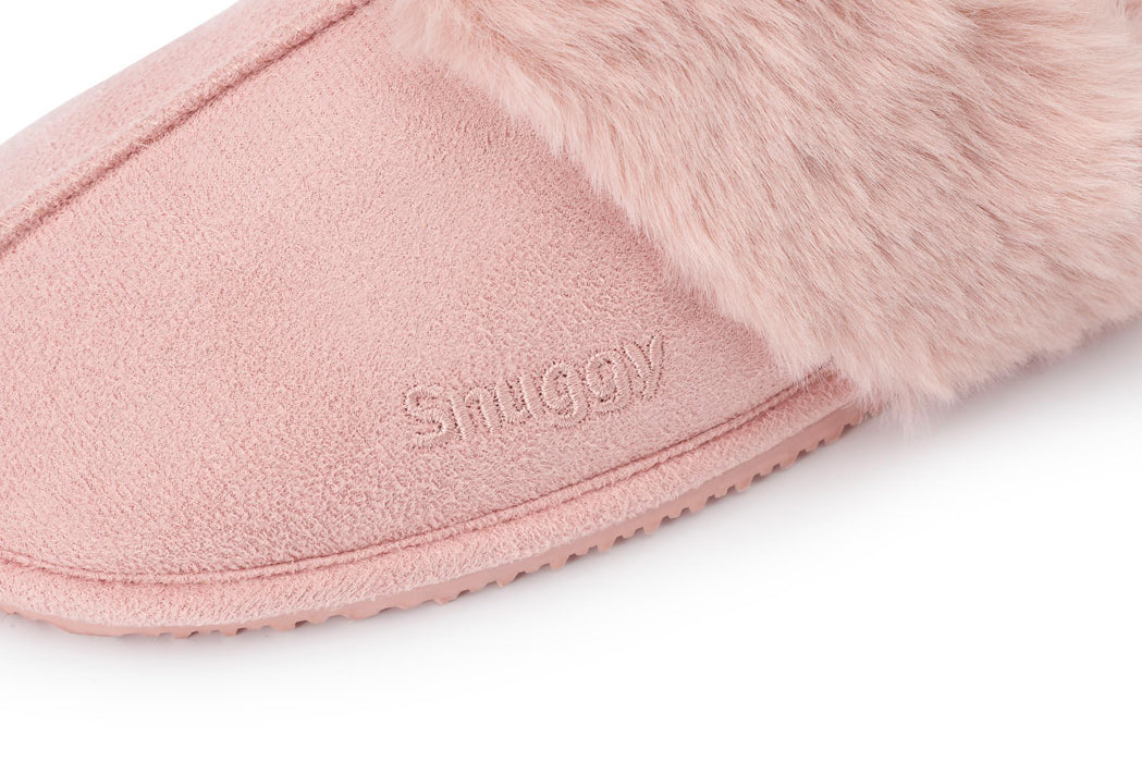 *Without Box* Pink Suede Mule Fluffy Slippers