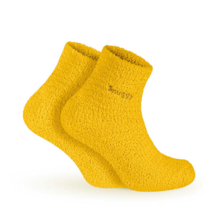 Yellow Fluffy Slipper Socks